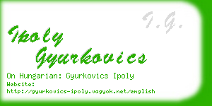 ipoly gyurkovics business card